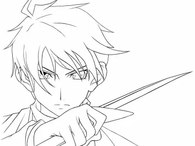 Tranh tô màu anime nam siêu ngầu khiến bé trai phát cuồng