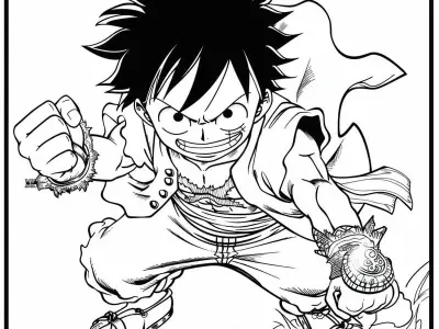 Hé lộ tranh tô màu Luffy cực chất cho bé sáng tạo thỏa thích