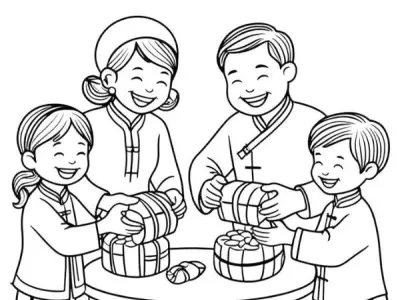 Tranh tô màu Tết cho trẻ mầm non phát triển kỹ năng tô