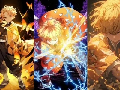 Bộ ảnh Zenitsu thể hiện sự đối lập giữa sợ hãi và dũng cảm