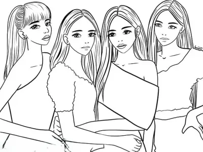 Tranh tô màu Blackpink cute đẹp nhất dành cho fan nhí