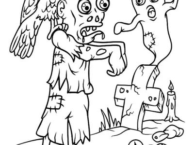 Tổng hợp tranh tô màu zombie dễ thương dành cho trẻ nhỏ