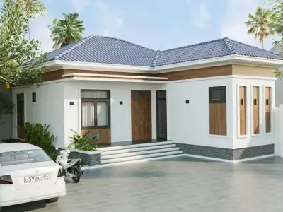 Mẫu nhà chữ L 1 tầng phù hợp mọi gia đình hiện nay