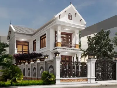Những mẫu nhà chữ L 2 tầng đẹp hiện đại cho gia đình Việt