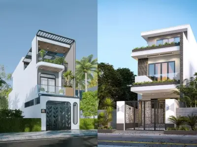 Mẫu nhà ống 2 tầng đẹp hiện đại, tối ưu không gian sống