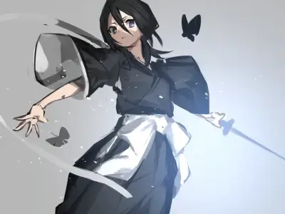 Hình ảnh Rukia trong Bleach đầy ấn tượng và mạnh mẽ