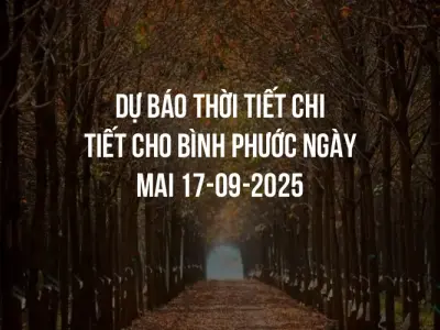 Dự báo thời tiết chi tiết cho Bình Phước ngày mai 17-09-2025