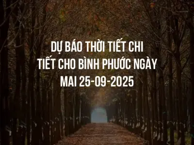 Dự báo thời tiết chi tiết cho Bình Phước ngày mai 25-09-2025