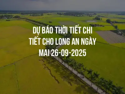 Dự báo thời tiết chi tiết cho Long An ngày mai 26-09-2025