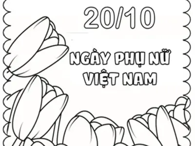 Tranh tô màu 20/10 đẹp nhất dành tặng mẹ và cô giáo
