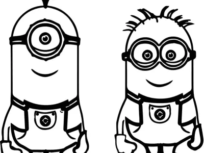 Tranh tô màu Minion dễ thương cho bé sáng tạo mỗi ngày