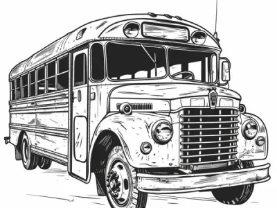 Tuyển chọn tranh tô màu xe bus đẹp, sáng tạo cho bé