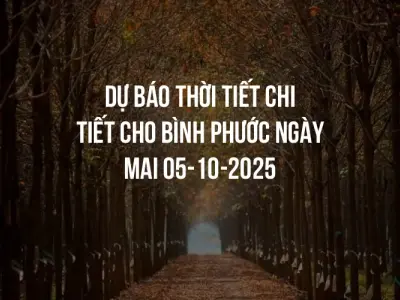 Dự báo thời tiết chi tiết cho Bình Phước ngày mai 05-10-2025