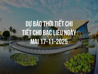 Dự báo thời tiết chi tiết cho Bạc Liêu ngày mai 17-11-2025