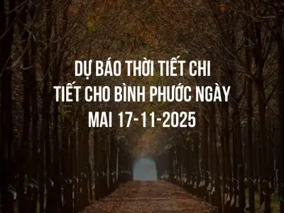 Dự báo thời tiết chi tiết cho Bình Phước ngày mai 17-11-2025