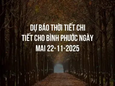 Dự báo thời tiết chi tiết cho Bình Phước ngày mai 22-11-2025