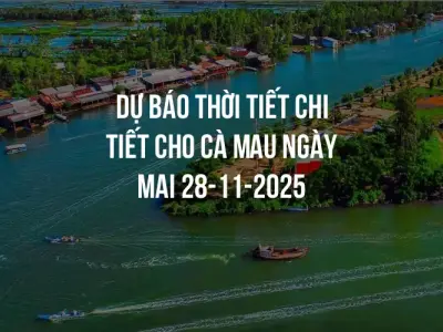 Dự báo thời tiết chi tiết cho Cà Mau ngày mai 28-11-2025