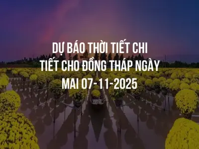 Dự báo thời tiết chi tiết cho Đồng Tháp ngày mai 07-11-2025