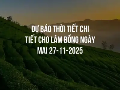 Dự báo thời tiết chi tiết cho Lâm Đồng ngày mai 27-11-2025