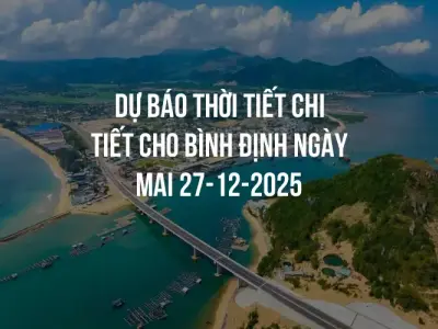 Dự báo thời tiết chi tiết cho Bình Định ngày mai 27-12-2025