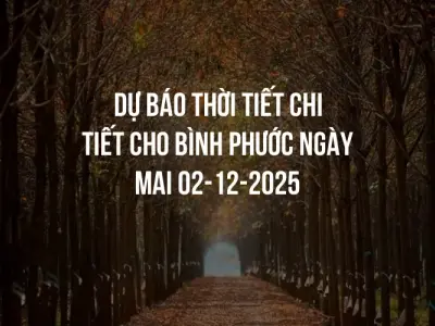 Dự báo thời tiết chi tiết cho Bình Phước ngày mai 02-12-2025