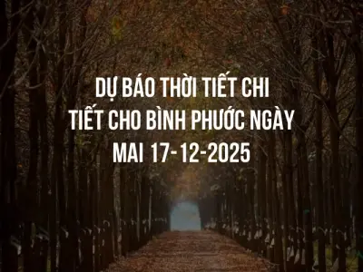 Dự báo thời tiết chi tiết cho Bình Phước ngày mai 17-12-2025
