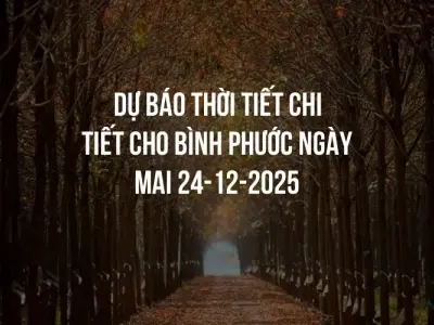 Dự báo thời tiết chi tiết cho Bình Phước ngày mai 24-12-2025