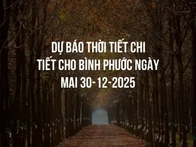 Dự báo thời tiết chi tiết cho Bình Phước ngày mai 30-12-2025