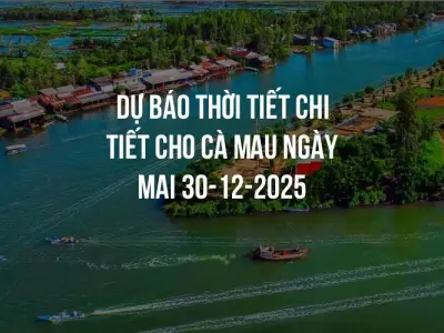 Dự báo thời tiết chi tiết cho Cà Mau ngày mai 30-12-2025