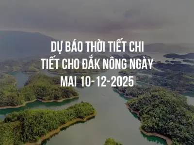 Dự báo thời tiết chi tiết cho Đắk Nông ngày mai 10-12-2025