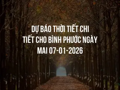 Dự báo thời tiết chi tiết cho Bình Phước ngày mai 07-01-2026