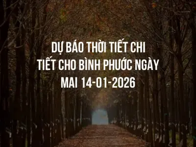 Dự báo thời tiết chi tiết cho Bình Phước ngày mai 14-01-2026