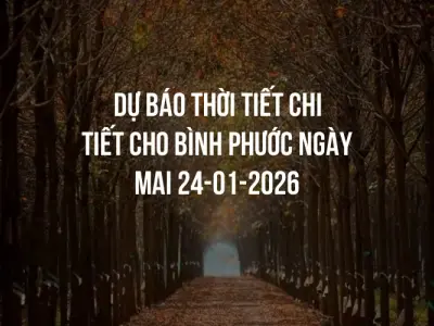 Dự báo thời tiết chi tiết cho Bình Phước ngày mai 24-01-2026