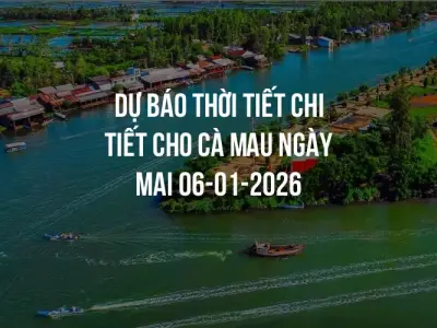 Dự báo thời tiết chi tiết cho Cà Mau ngày mai 06-01-2026