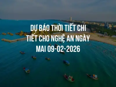 Dự báo thời tiết chi tiết cho Nghệ An ngày mai 09-02-2026