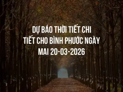 Dự báo thời tiết chi tiết cho Bình Phước ngày mai 20-03-2026