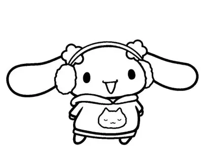Tranh tô màu Cinnamoroll cute siêu đáng yêu cho trẻ em