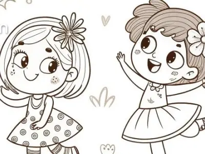 Bộ sưu tập 40 bức tranh tô màu thay quần áo cho búp bê siêu đáng yêu