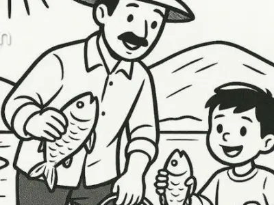 Bộ sưu tập tranh tô màu gia đình 4 người gắn kết yêu thương cho bé