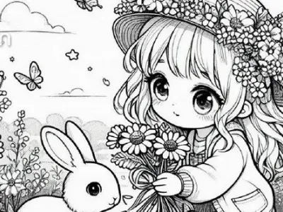 Bộ tranh tô màu mẹ và bé gái dạy bé tình yêu thương gia đình