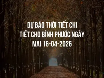 Dự báo thời tiết chi tiết cho Bình Phước ngày mai 16-04-2026