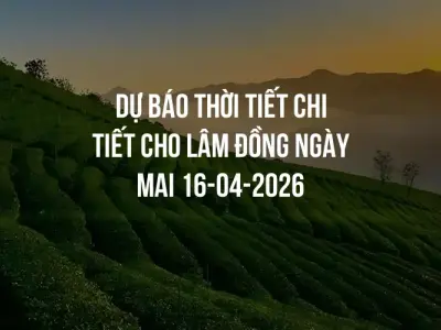 Dự báo thời tiết chi tiết cho Lâm Đồng ngày mai 16-04-2026