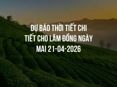 Dự báo thời tiết chi tiết cho Lâm Đồng ngày mai 21-04-2026