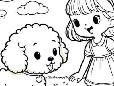 Tổng hợp bộ tranh tô màu em bé gái dễ thương giúp bé phát triển trí não toàn diện