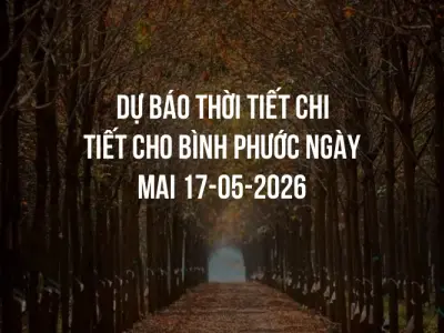 Dự báo thời tiết chi tiết cho Bình Phước ngày mai 17-05-2026