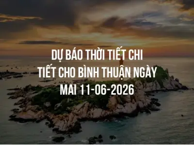 Dự báo thời tiết chi tiết cho Bình Thuận ngày mai 11-06-2026