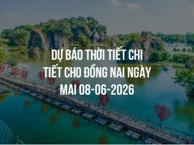Dự báo thời tiết chi tiết cho Đồng Nai ngày mai 08-06-2026