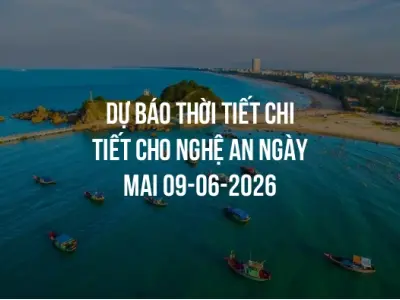 Dự báo thời tiết chi tiết cho Nghệ An ngày mai 09-06-2026