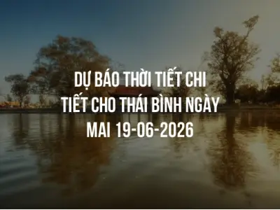 Dự báo thời tiết chi tiết cho Thái Bình ngày mai 19-06-2026