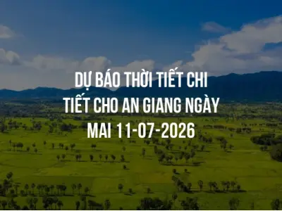 Dự báo thời tiết chi tiết cho An Giang ngày mai 11-07-2026